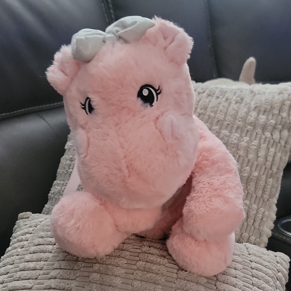 Plush Pink Hippo Stuffed Animal - Soft Kids Toy